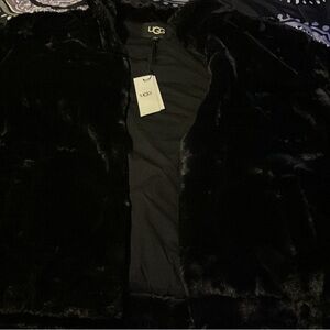 UGG Midnight Black Faux Fur Coat